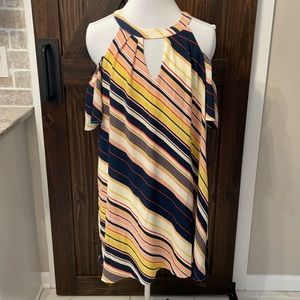 Like New Off-the-shoulder Stripped Dress Sz Large